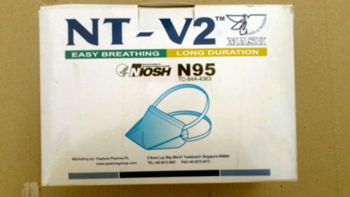 Box of 20 Pasture NT-V2 Masks Respirators TC-84A-4363 NIOSH Anti-Microbial N95