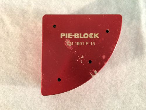 4-Place Pie Wedge for 4 Dram Vial 21mmx70mm, Anozdized Red, 32mm Hole Depth