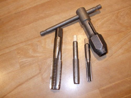 Tap handle &amp; 3 taps for 3/8&#034;,1/2&#034; &amp; 5/8&#034; all thread rod for sale