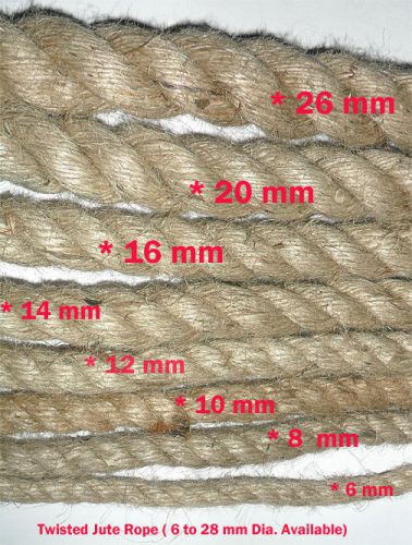 Natural Strong Jute String Rope Shabby Chic Craft Cord Parcel Yarn Hanging Twine