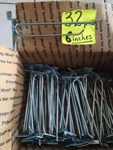 Count of 32 New Retails Zinc finished Slatwall scanner hook 6 Inch