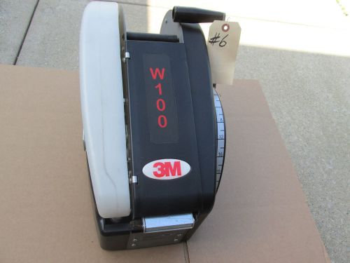 3M W100 Tape Dispenser Water Activated Takes 3&#034; Wide Tape Cuts up to 36&#034; VGC!!!!