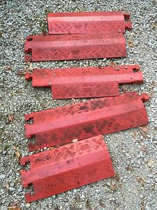 USED CHECKERS LINEBACKER FLOOR CABLE BRIDGE PROTECTOR POLYURETHANE CHANNELS