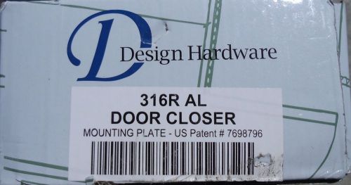 NEW! Design Hardware Door Closer 316R AL Bright/Polished Chrome Free Shipping!