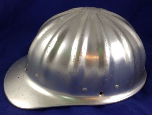 VINTAGE Aluminum Ribbed ~SuperLite FIBER METAL HARD HAT