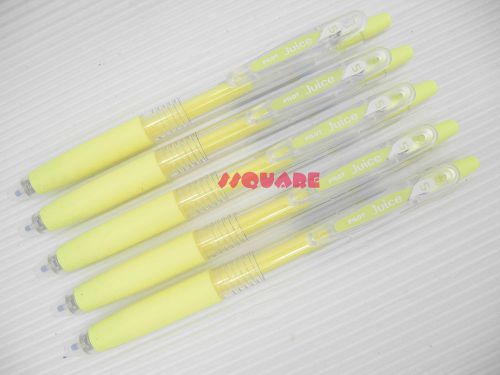 5 x Pilot Juice 0.5mm Extra Fine Retractable Gel Ink Ballpoint Pen,Pastel Yellow