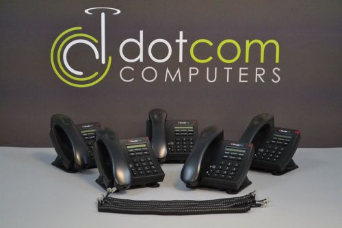 Shoretel ip110 lot of 5 voip phone black display phone refurbished warranty ip for sale