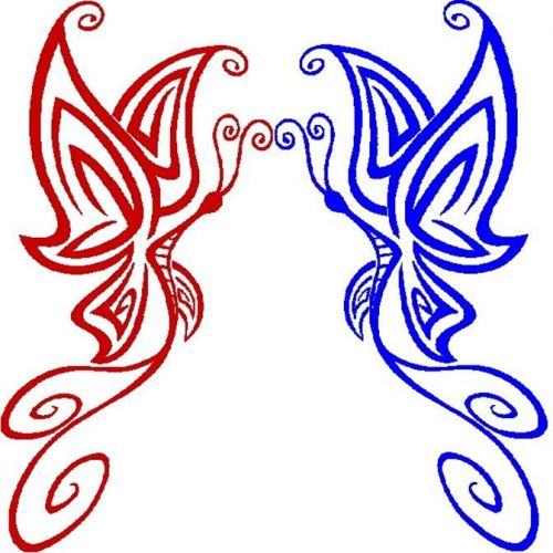 30 Custom Patriotic Butterflies Personalized Address Labels
