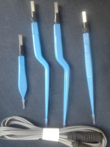 Bipolar Adson+Gerald+Bayonet Forceps 7.5&#034; ReUsable Electrosurgical Instruments 4