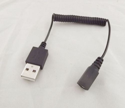 10x usb 2.0 a male to dc power jack female 3.5x1.1mm coiled spiral adapter cable for sale