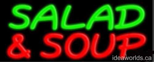 New  bright neon led sign display - Salad soup