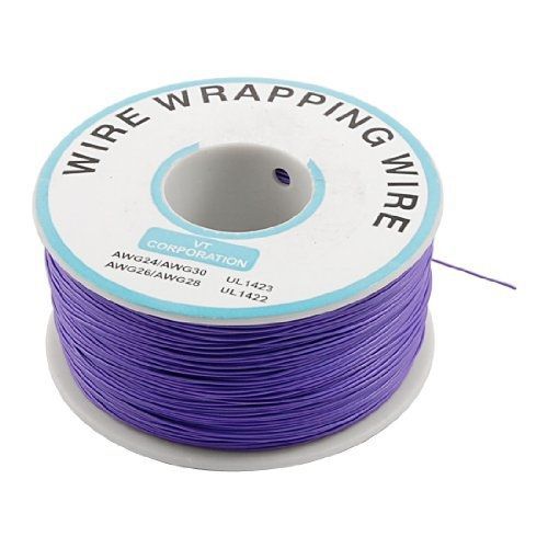 Purple pvc coated tin plated copper wire wire-wrapping 30awg cable 305m for sale