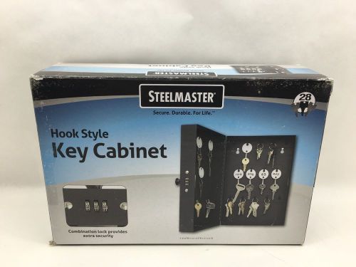 MMF Industries 28-Key Hook-Style Steel Key Cabinet with Key Lock (201202804)