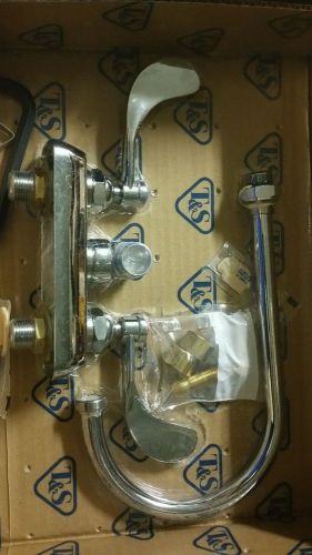 New t &amp; s brass b-2393 wall mounted mixing faucet for sale