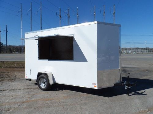 6x12 2ft v 14ft inside enclosed cargo concession work trailer 3 x 6 window new for sale