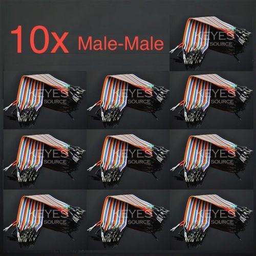 Wholesale 10x Male-Male Wire Breadboard Jumpers 20cm 80 Pin 40P Arduino DZ88