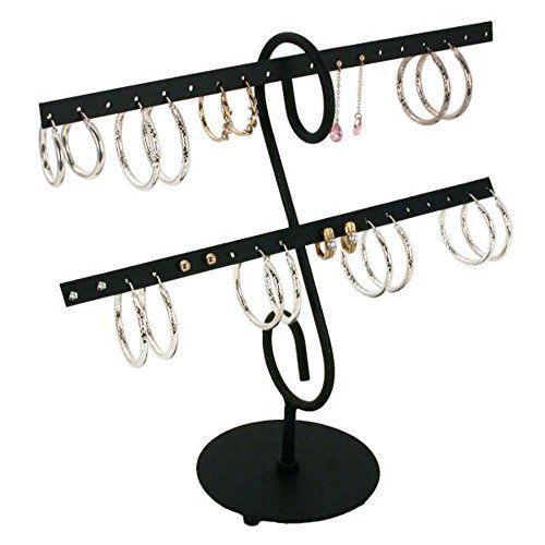 16 Pairs Metal Earring Display Stand Black 8&#034;