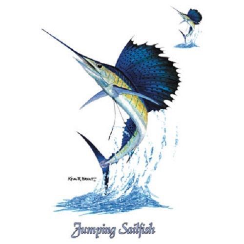 Sailfish Fishing Fish HEAT PRESS TRANSFER for  Shirt Tote Sweatshirt Fabric 248m