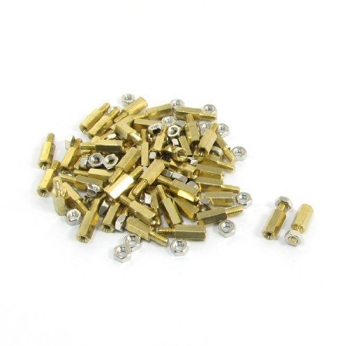 Uxcell 10mm body long m3x6mm male female brass pillar standoff spacer 50pcs for sale