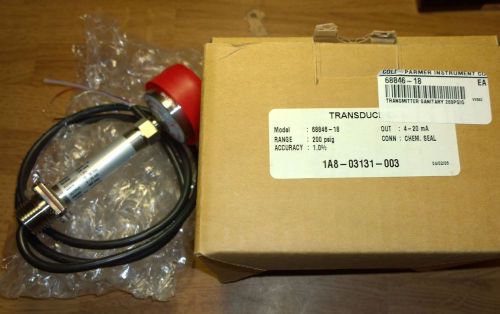Cole Parmer 68846-18 Rang 200 psi Accuracy 1.0% Out: 4-20 mA CHEM. SEAL