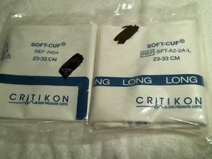 Two CRITIKON SOFT-CUF Blood Pressure Cuffs 23-33 CM  REF 2363 ~ REF SFT-A2-2A-L
