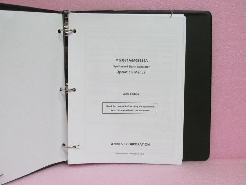 Anritsu manual mg3631a, mg3632a synthesized signal generator operation manual for sale