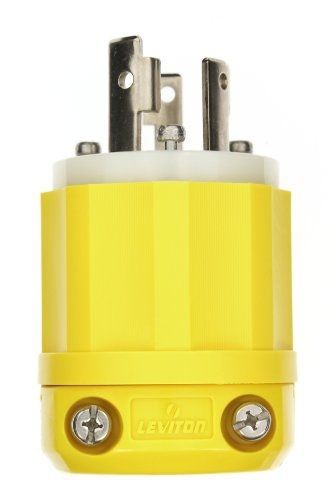 Leviton 26cm-21 30 amp, 250 volt, nema l6-30p, 2p, 3w, locking plug, industrial for sale