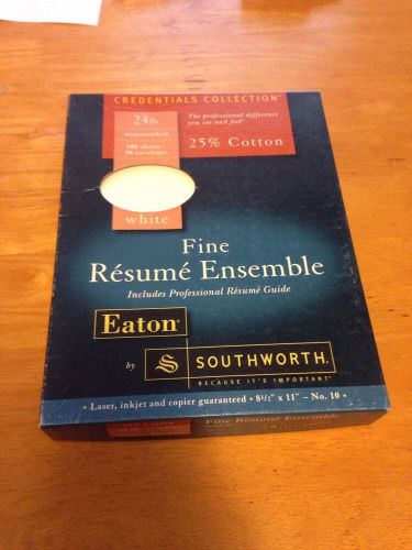 Eaton Fine Resume Ensemble By Southworth 24lb 100 Sheets 50 Envelopes