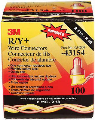 3m r/y+ scotchlok wire connectors-100ct red/ylw connectors for sale