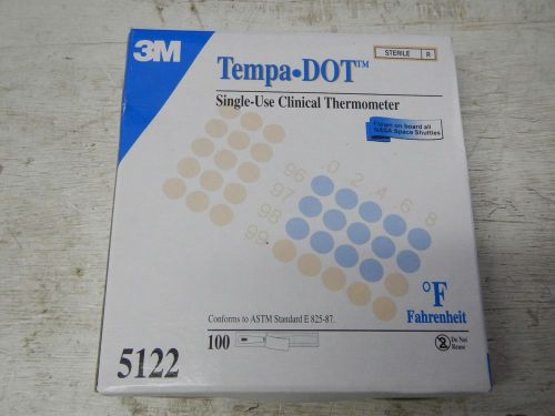 3M Box of 100 TEMPA-DOT 5122 THERMOMETER Single Use Science Lab