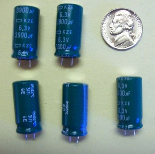 3900uF 6.3V Electrolytic Capacitor. 5 Pcs.