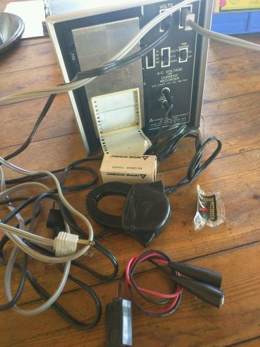 Vintage AMPROBE Recorder Recording A.C. Volt/Current Ammeter