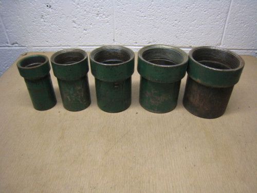 Greenlee cable tugger threaded extension bushing pipe adapter 2&#034;-4&#034; set of 5