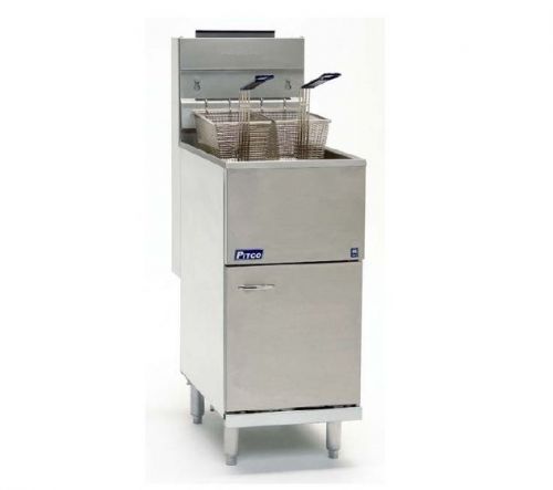 Pitco 40d, 2-basket floor tube fired gas fryer, nsf, csa for sale