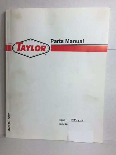 Taylor Forklift Model TE300M Parts Manual (Actual Binder Copy)