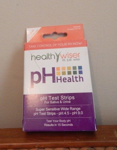 Health Wiser pH Test Strips for Saliva &amp; Urine Results/15 Sec