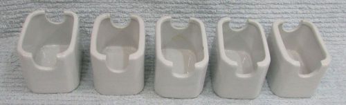 Five Vintage White Porcelain Restaurant Ware Table Sugar Packet Holders FREE S/H