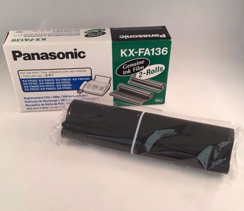 SEALED Panasonic KX-FA136 Genuine Ink Replacement Film - One Roll - New In Box