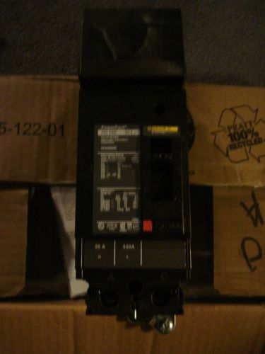 Square d hda260202 20 amp 600v breaker new in open box nos for sale