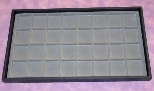 32 SLOT GRAY EARRING/JEWELRY DISPLAY BLACK FREE S/H