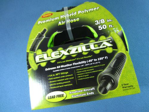 Legacy premium neon green flexzilla air hose 3/8&#034; x 50&#039;  300 psi hfz3850yw2 for sale