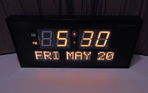 eHealthSource Big Oversized Digital LED Calendar Clock W/Day &amp; Date, Ships Free