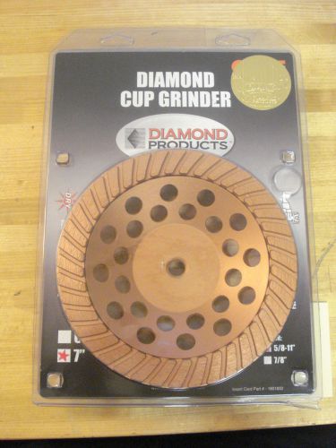 Diamond Products Core Cut Diamond Cup Grinder, 7&#034; Dia., 5/8-11&#034;, 23051 (BB2) RL