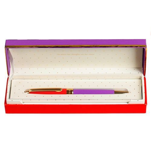 New - kate spade - ball point pen - thoughts on her sleeve - red and purple for sale