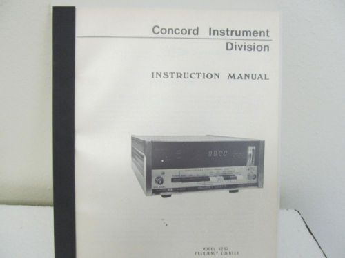 Concord Instrument 6252 Frequency Counter Instruction Manual