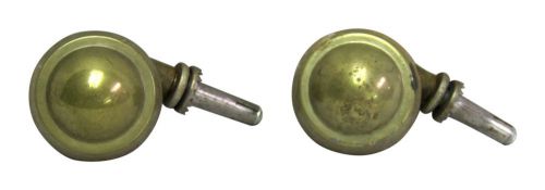 Pair of shepherd brass casters for sale