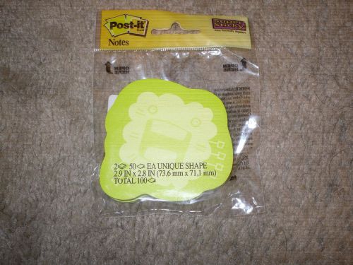Post-It Super Sticky Notes Green Monster, 100 Notes 2.9&#034; x 2.8&#034; New!!!