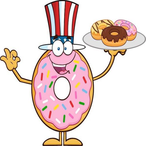 30 Custom American Doughnut Personalized Address Labels