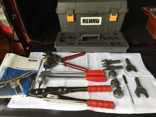 Rehau versaloc 1/2&#034; 3/4&#034; 1&#034; complete set pex pipe tool kit 243107 243737 for sale