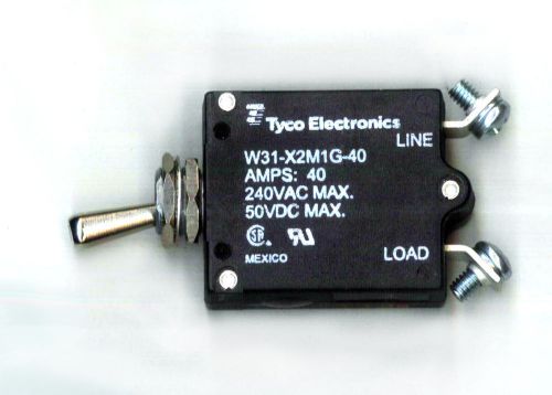 Tyco 40A Circuit Breaker 250VAC 50VDC Voltage Rating 240 poles 1 (W31-X2M1G-40)